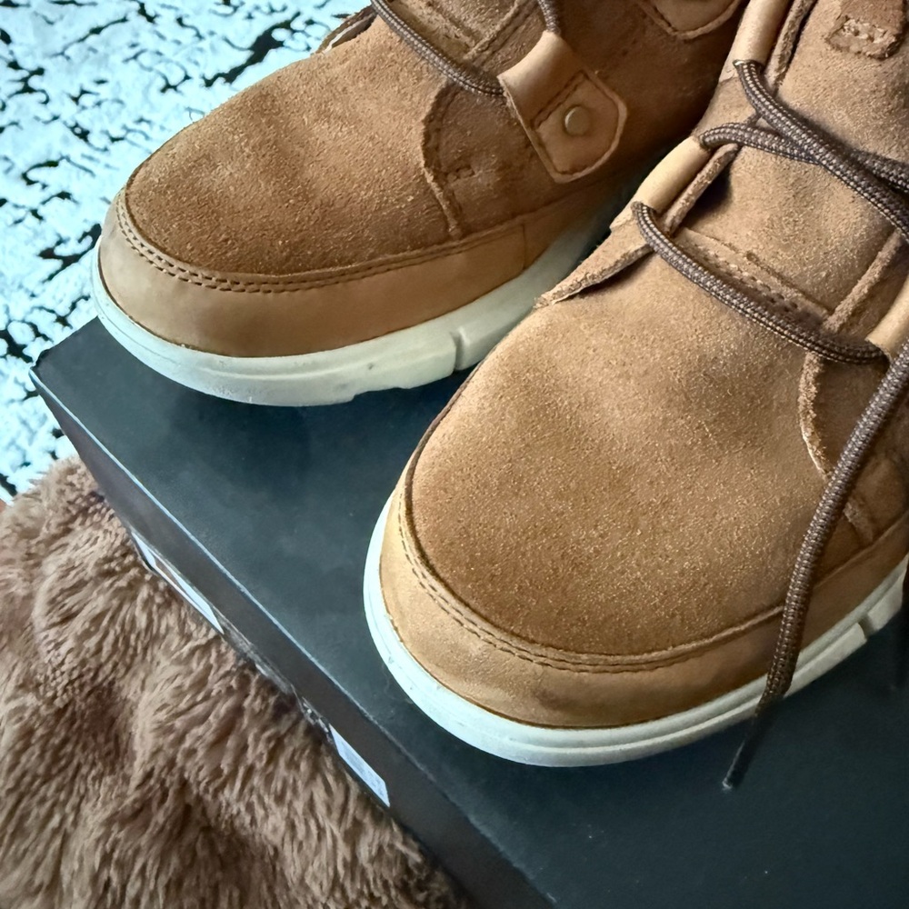 Sorel Explorer II Joan Faux Fur Boots in Tan - Picture 2 of 4